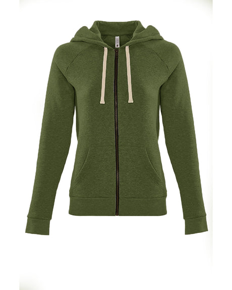 Next Level Apparel Ladies' PCH Raglan Zip Hoodie Next Level Apparel
