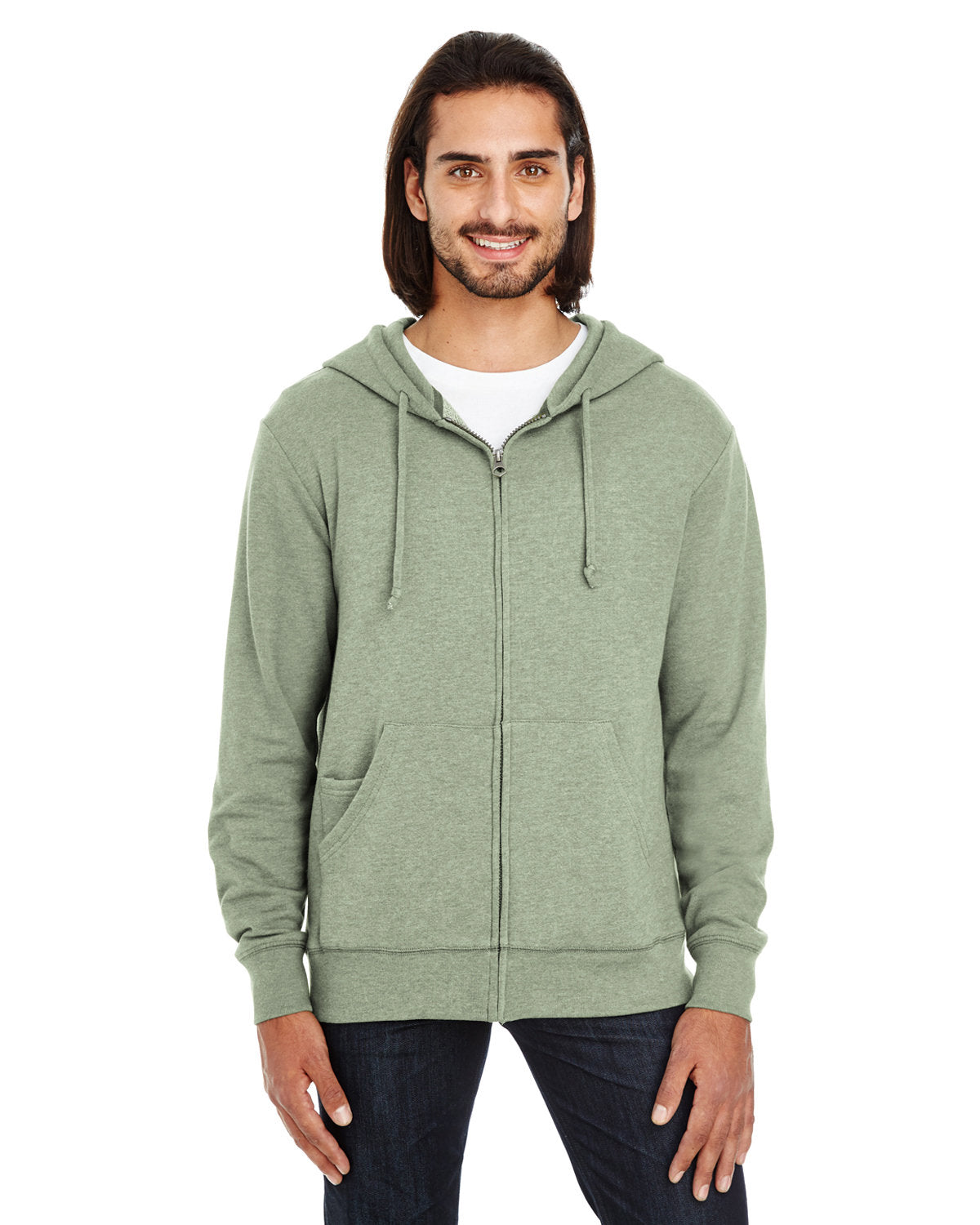 Threadfast Apparel Unisex Triblend French Terry Full-Zip Threadfast Apparel