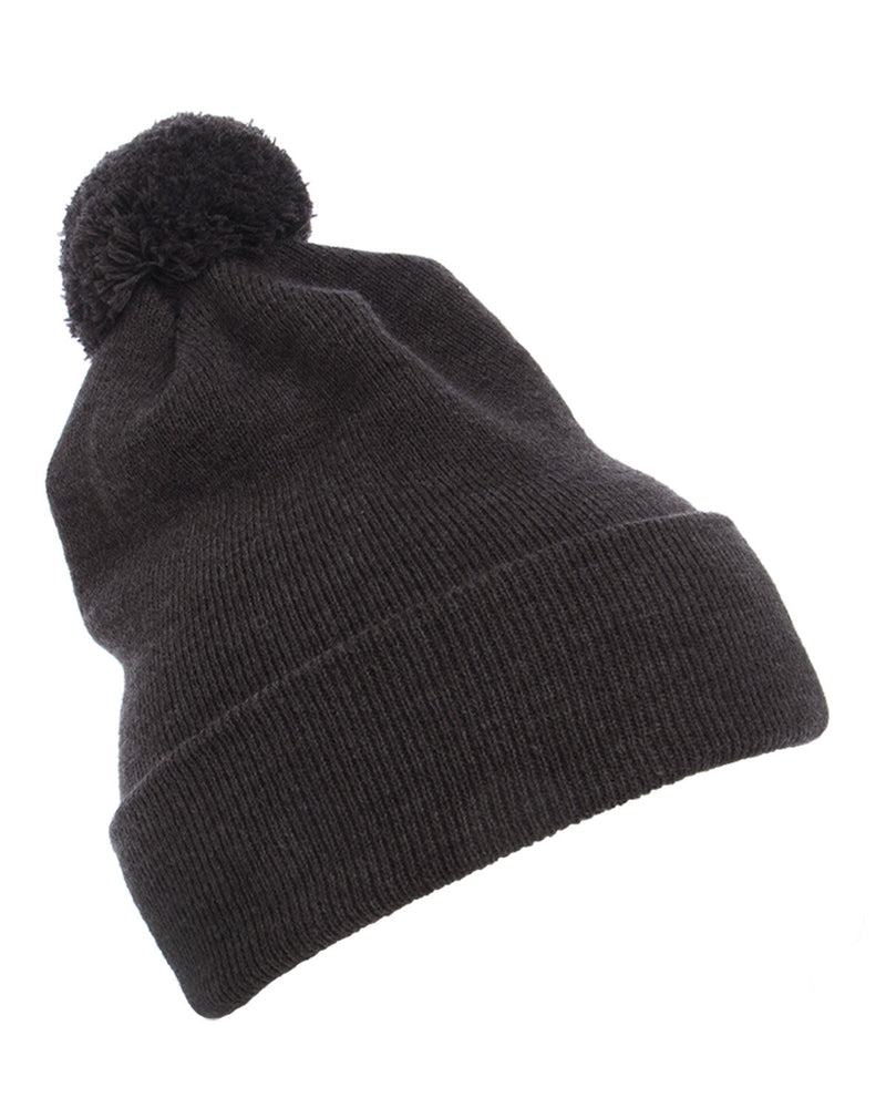 Yupoong Cuffed Knit Beanie with Pom Pom Hat