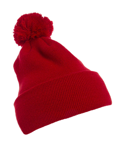 Yupoong Cuffed Knit Beanie with Pom Pom Hat