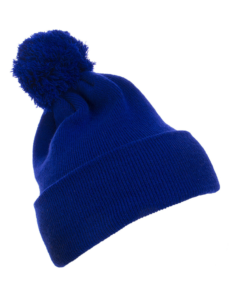 Yupoong Cuffed Knit Beanie with Pom Pom Hat
