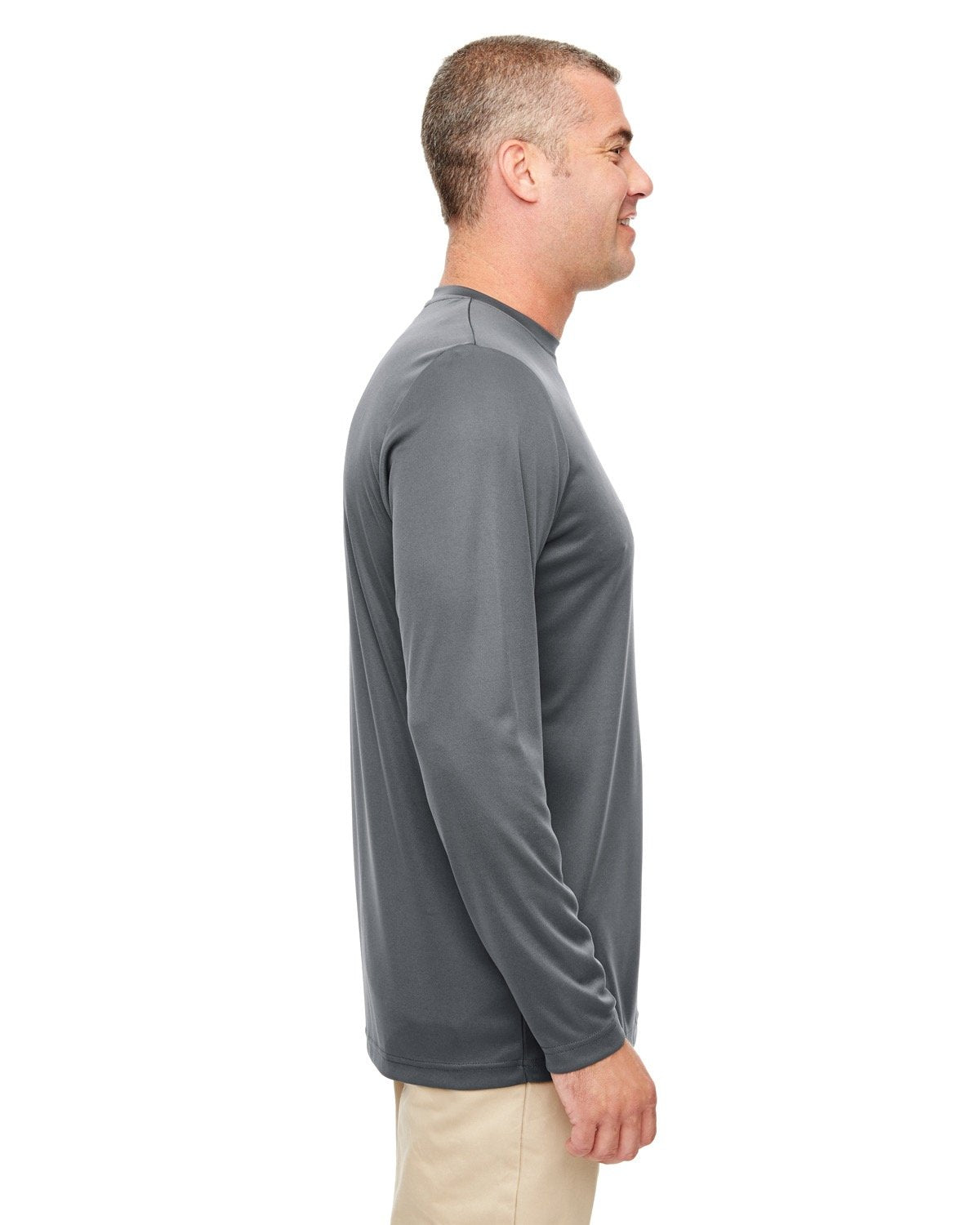 UltraClub Men's Cool & Dry Performance Long-Sleeve Top