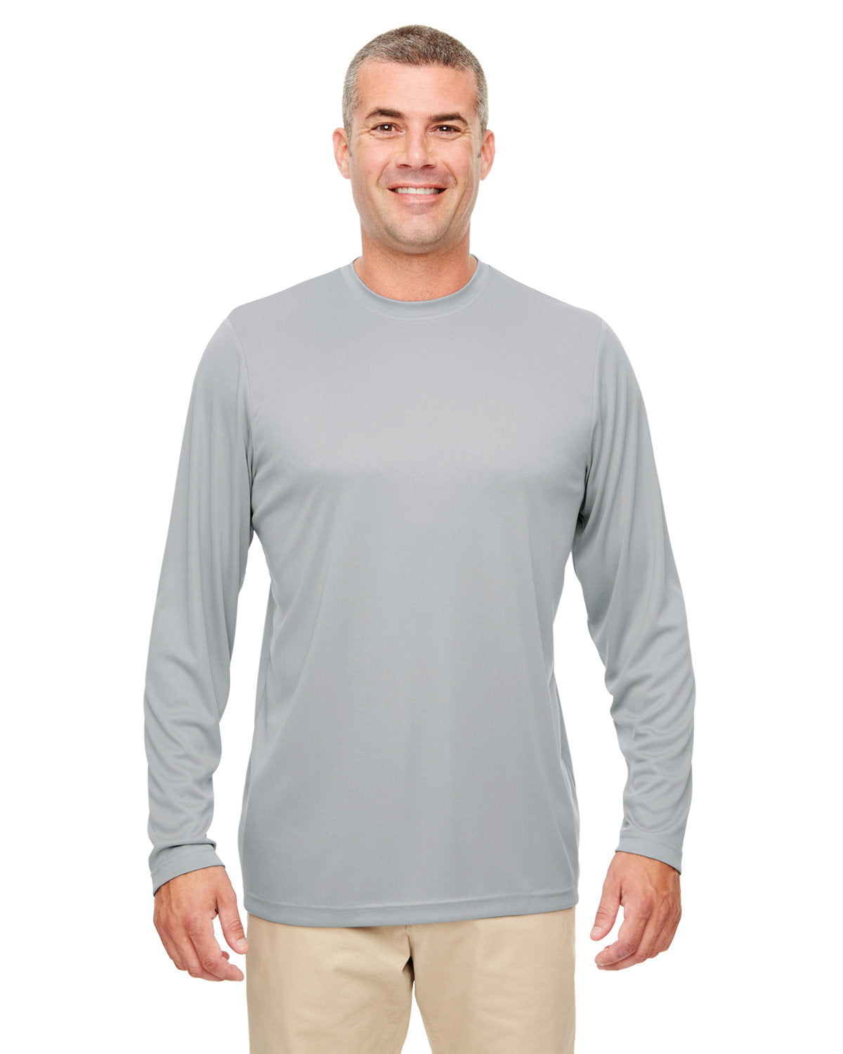UltraClub Men's Cool & Dry Performance Long-Sleeve Top