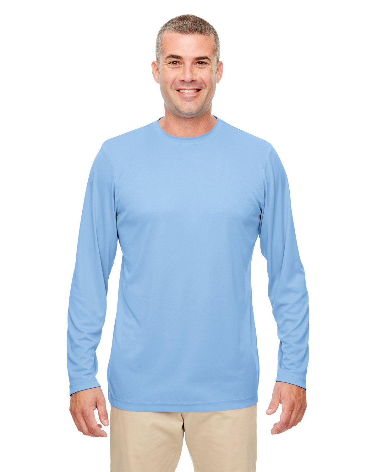UltraClub Men's Cool & Dry Performance Long-Sleeve Top
