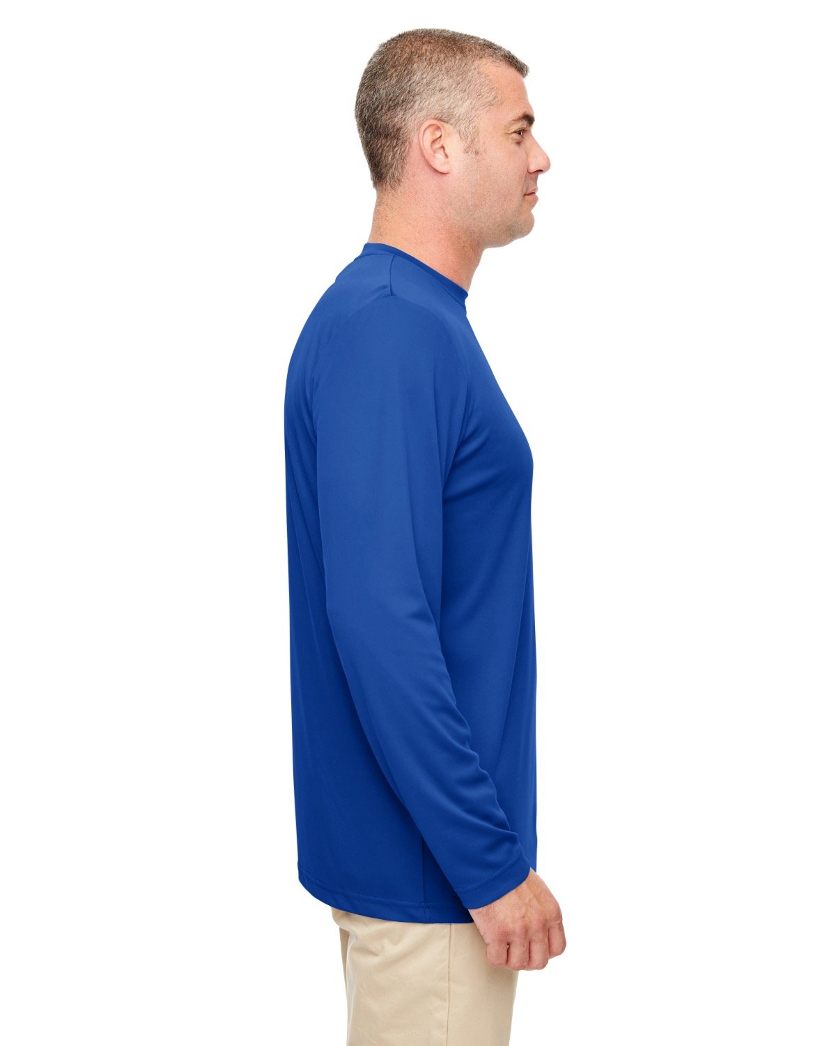 UltraClub Men's Cool & Dry Performance Long-Sleeve Top