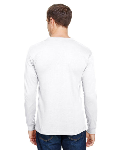 Bayside Unisex Union-Made Long-Sleeve Pocket Crew T-Shirt
