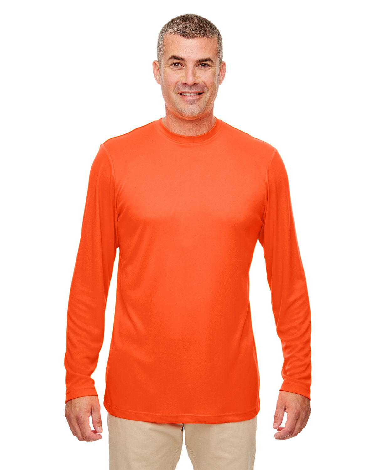 UltraClub Men's Cool & Dry Performance Long-Sleeve Top