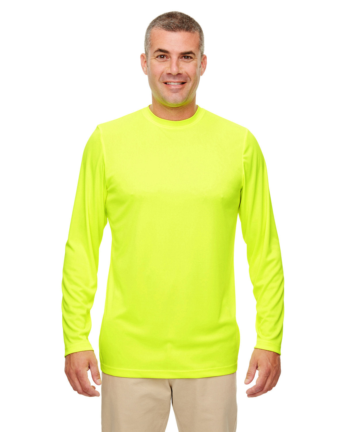 UltraClub Men's Cool & Dry Performance Long-Sleeve Top