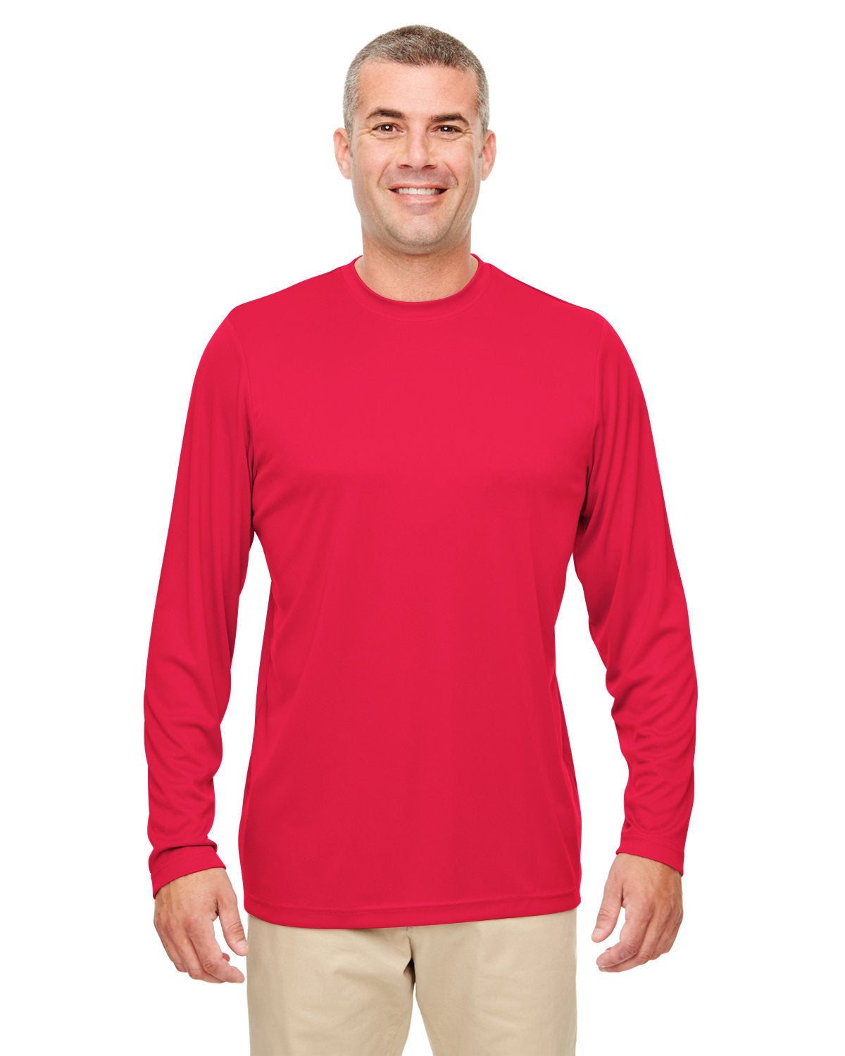 UltraClub Men's Cool & Dry Performance Long-Sleeve Top
