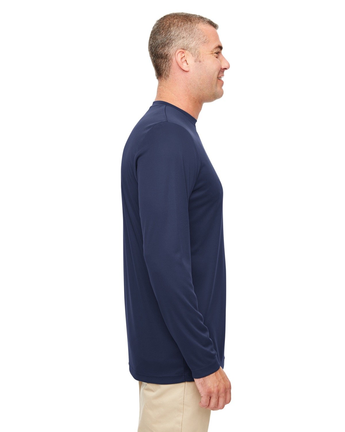UltraClub Men's Cool & Dry Performance Long-Sleeve Top