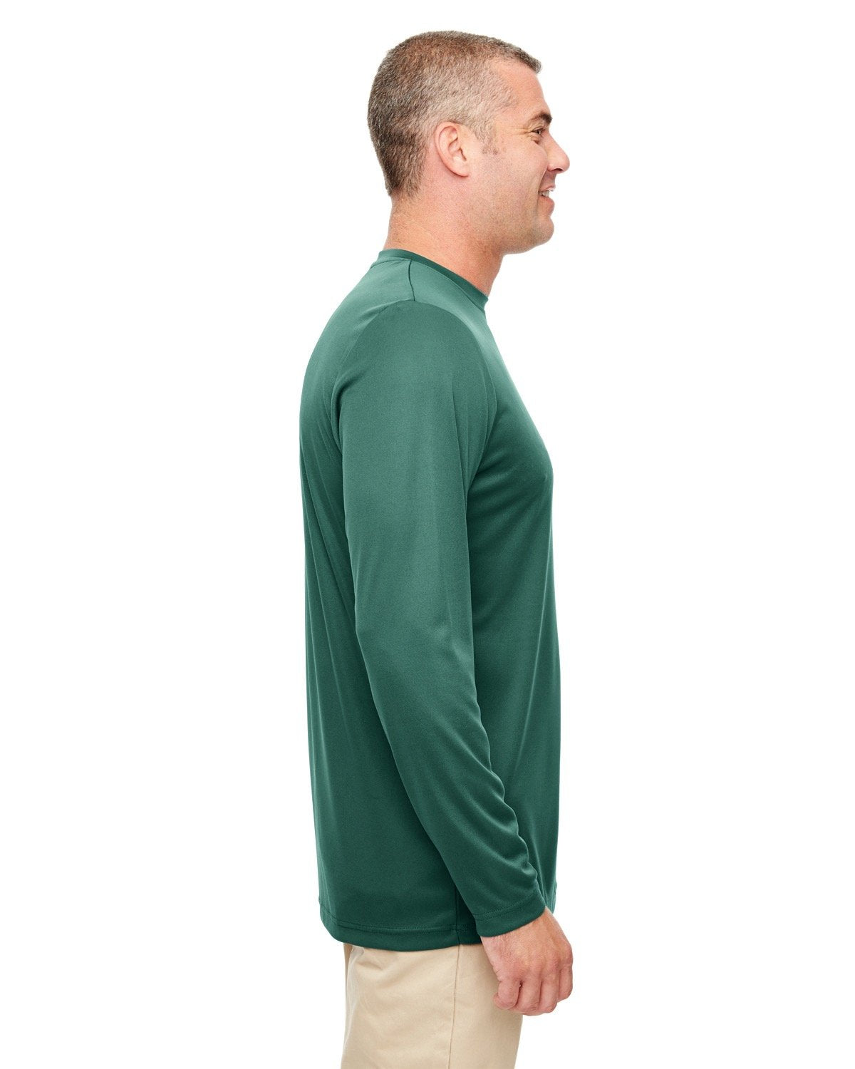 UltraClub Men's Cool & Dry Performance Long-Sleeve Top