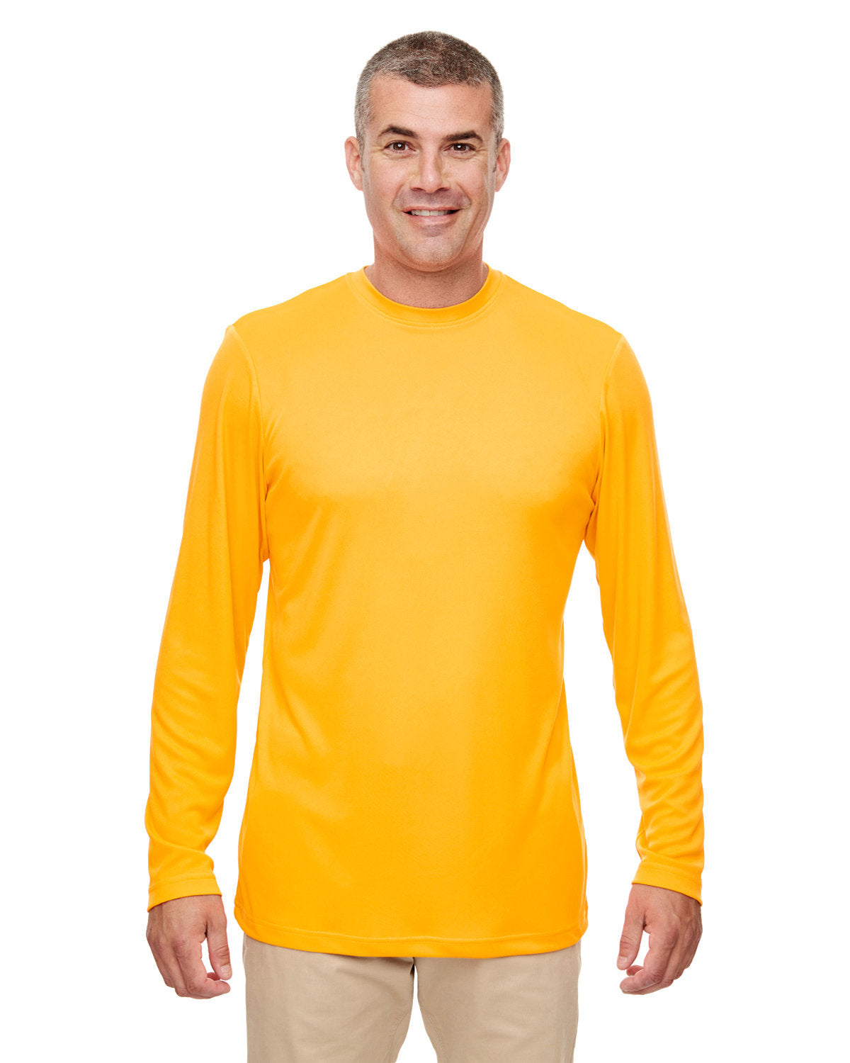 UltraClub Men's Cool & Dry Performance Long-Sleeve Top