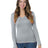 Bayside Junior's 4.2 oz., Fine Jersey Long-Sleeve V-Neck T-Shirt Bayside