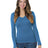Bayside Junior's 4.2 oz., Fine Jersey Long-Sleeve V-Neck T-Shirt Bayside