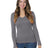 Bayside Junior's 4.2 oz., Fine Jersey Long-Sleeve V-Neck T-Shirt Bayside