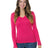 Bayside Junior's 4.2 oz., Fine Jersey Long-Sleeve V-Neck T-Shirt Bayside