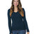 Bayside Junior's 4.2 oz., Fine Jersey Long-Sleeve V-Neck T-Shirt Bayside