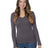 Bayside Junior's 4.2 oz., Fine Jersey Long-Sleeve V-Neck T-Shirt Bayside