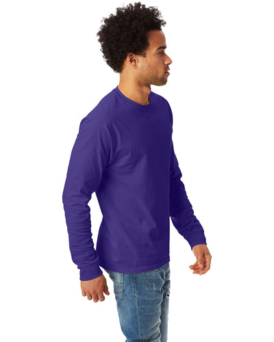 Hanes Men's Authentic 100% Cotton Long Sleeve T-Shirt.  5586