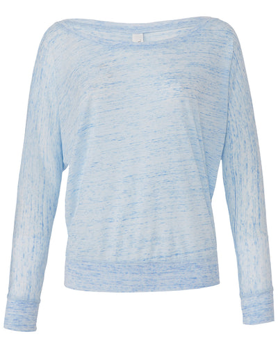 Bella + Canvas Ladies' Flowy Long-Sleeve Off Shoulder T-Shirt