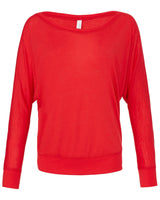 BELLA + CANVAS Ladies' Flowy Long-Sleeve Off Shoulder T-Shirt