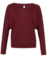 BELLA + CANVAS Ladies' Flowy Long-Sleeve Off Shoulder T-Shirt