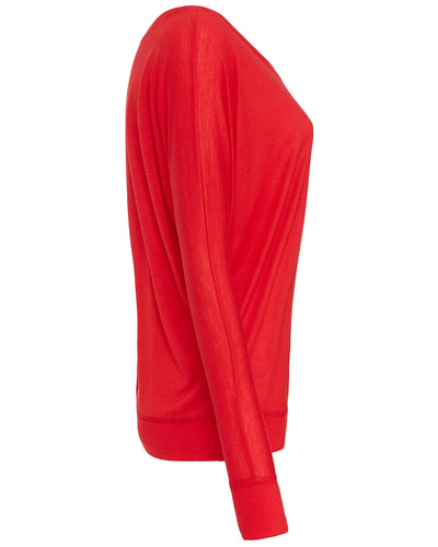 Bella + Canvas Ladies' Flowy Long-Sleeve Off Shoulder T-Shirt