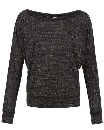 Bella + Canvas Ladies' Flowy Long-Sleeve Off Shoulder T-Shirt