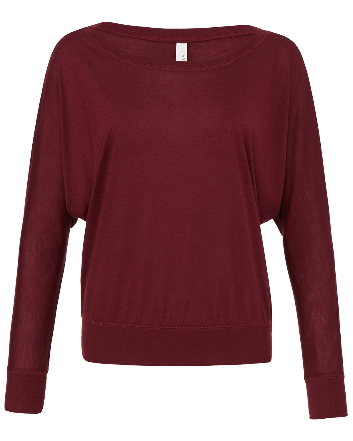 BELLA + CANVAS Ladies' Flowy Long-Sleeve Off Shoulder T-Shirt