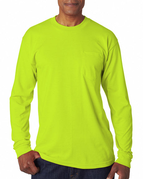 Bayside Adult Long-Sleeve T-Shirt with Pocket Bayside