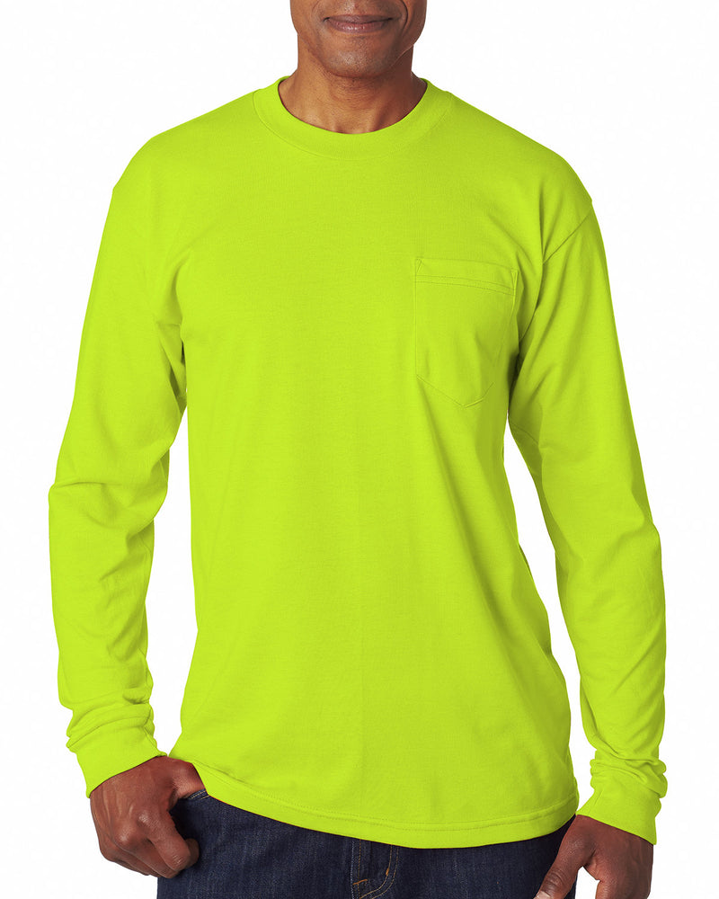 Bayside Adult Long-Sleeve T-Shirt with Pocket