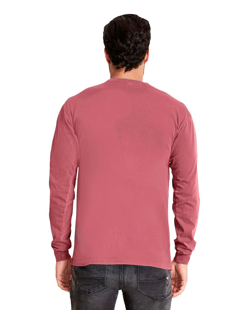 Next Level Apparel Adult Inspired Dye Long-Sleeve Crew with Pocket