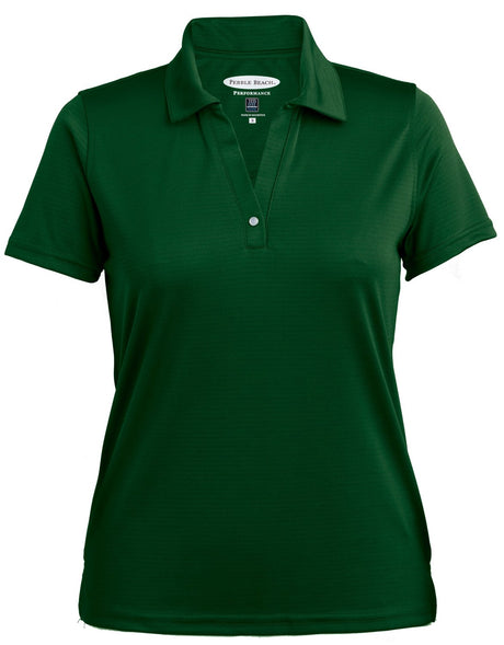 Pebble Beach Women's Horizontal Texture Polo Womens Apparel Shirts & Tops