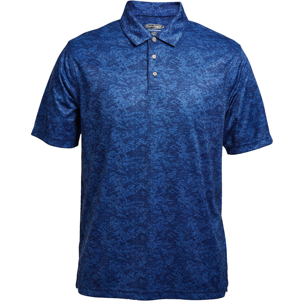 Pebble Beach Men's Camo Print Polo Mens Apparel Shirts & Tops