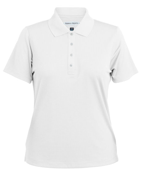 Pebble Beach Women's Grid Texture Polo Womens Apparel Shirts & Tops