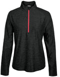 Pebble Beach Women's Marled Jersey 1/4 Zip Tech Womens Apparel Sweatshirts & Fleece