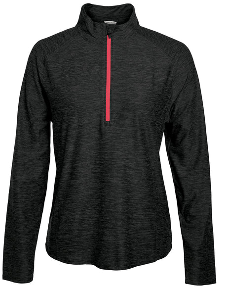 Pebble Beach Women's Marled Jersey 1/4 Zip Tech Womens Apparel Sweatshirts & Fleece
