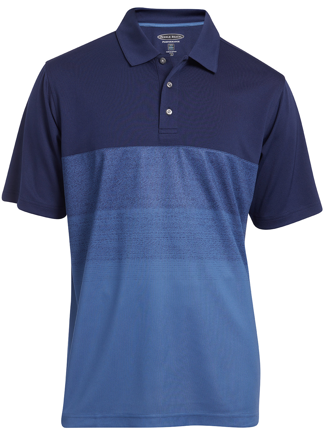 Pebble Beach Men's Color Block Gradation Polo Mens Apparel Shirts & Tops