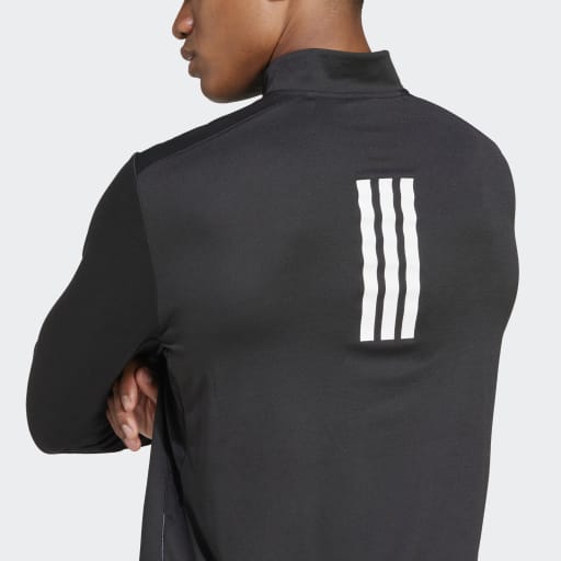 adidas Men's Train Essentials Camo 1/4-Zip Long Sleeve Tee Mens Apparel Shirts & Tops