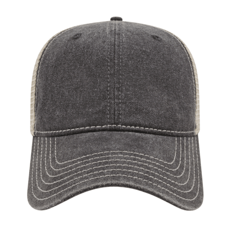 Cap America i3027 Washed Pigment Dyed with Washed Trucker Mesh Cap Unisex Accessories Hats & Caps