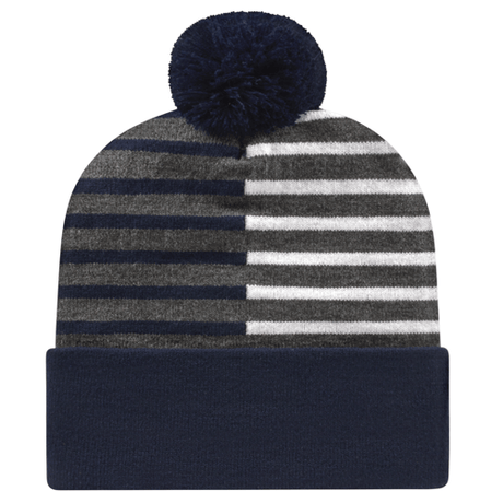 Cap America RKH12 Half Color Knit Cap with Cuff Unisex Accessories Hats & Caps
