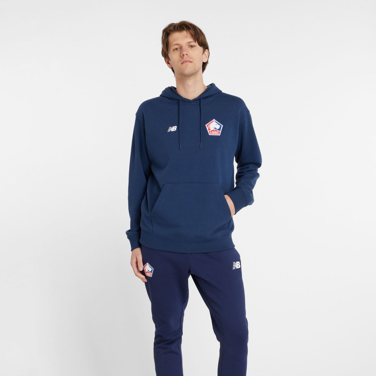 New Balance Men's Lille LOSC Terry Hoodie Soccer Uniforms & Apparel All