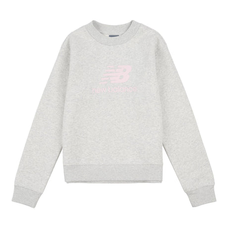 New Balance Youth Brush Back Stacked Logo Crew Youth Apparel Hoodies & Sweatshirts