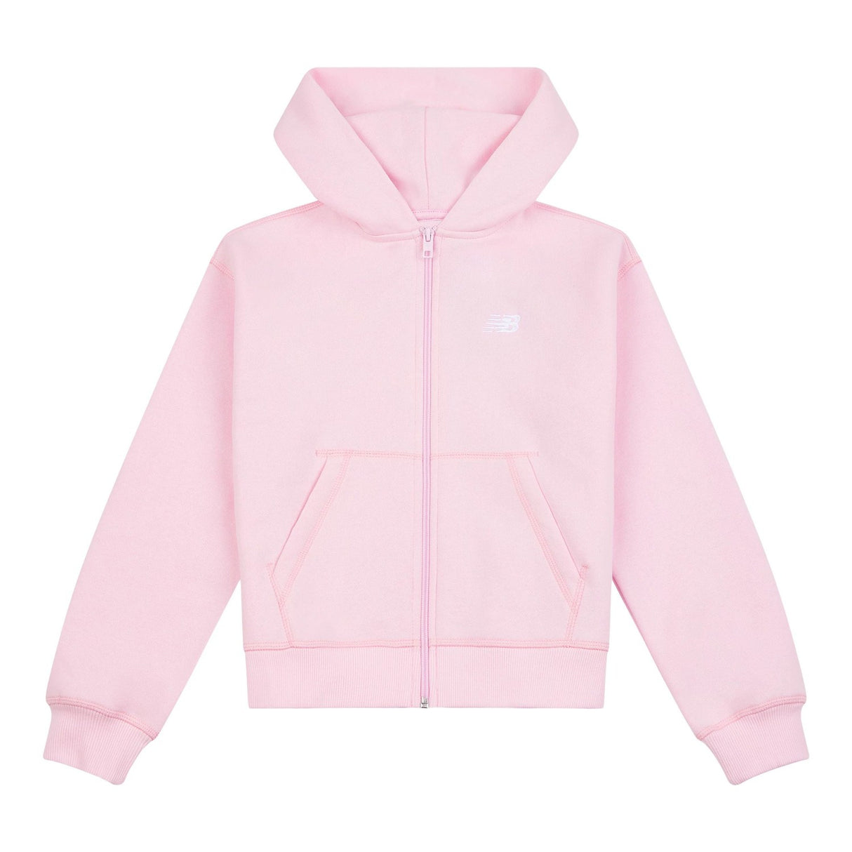 New Balance Youth Brush Back Small Logo Full Zip Hoodie Youth Apparel Hoodies & Sweatshirts