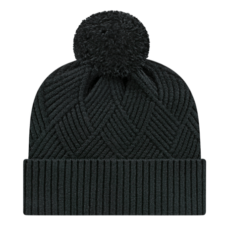 Cap America iK8554 Premium Diagonal Weave Knit Cap with Cuff Unisex Accessories Hats & Caps