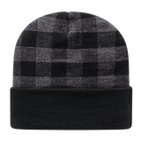 Cap America RKP12 Plaid Knit Cap with Cuff Unisex Accessories Hats & Caps