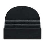 Cap America RKT12 Thin Striped Knit Cap with Cuff Unisex Accessories Hats & Caps