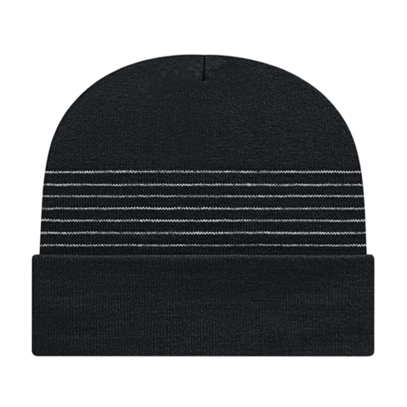 Cap America RKT12 Thin Striped Knit Cap with Cuff Unisex Accessories Hats & Caps