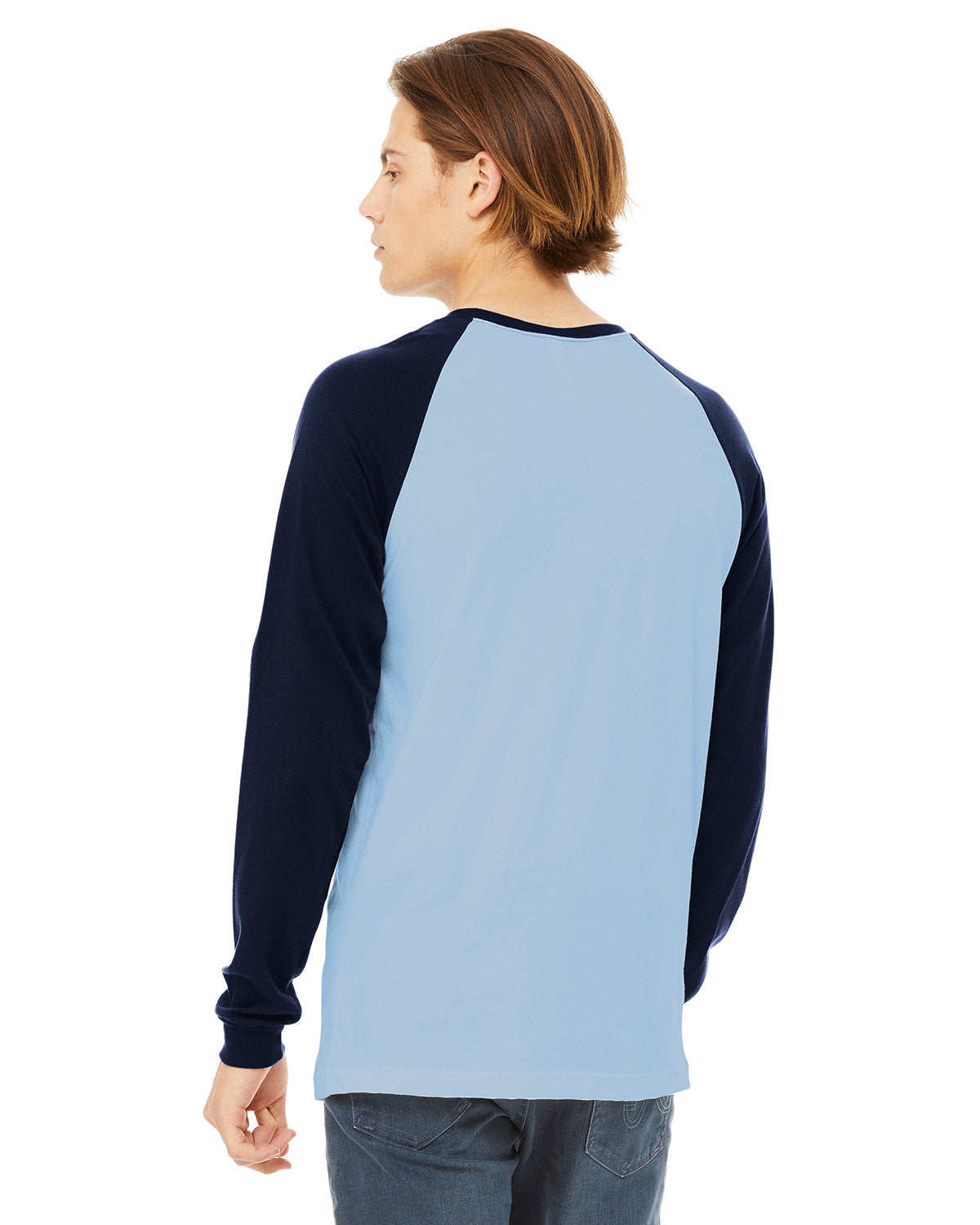 BELLA + CANVAS Men's Jersey Long-Sleeve Baseball T-Shirt