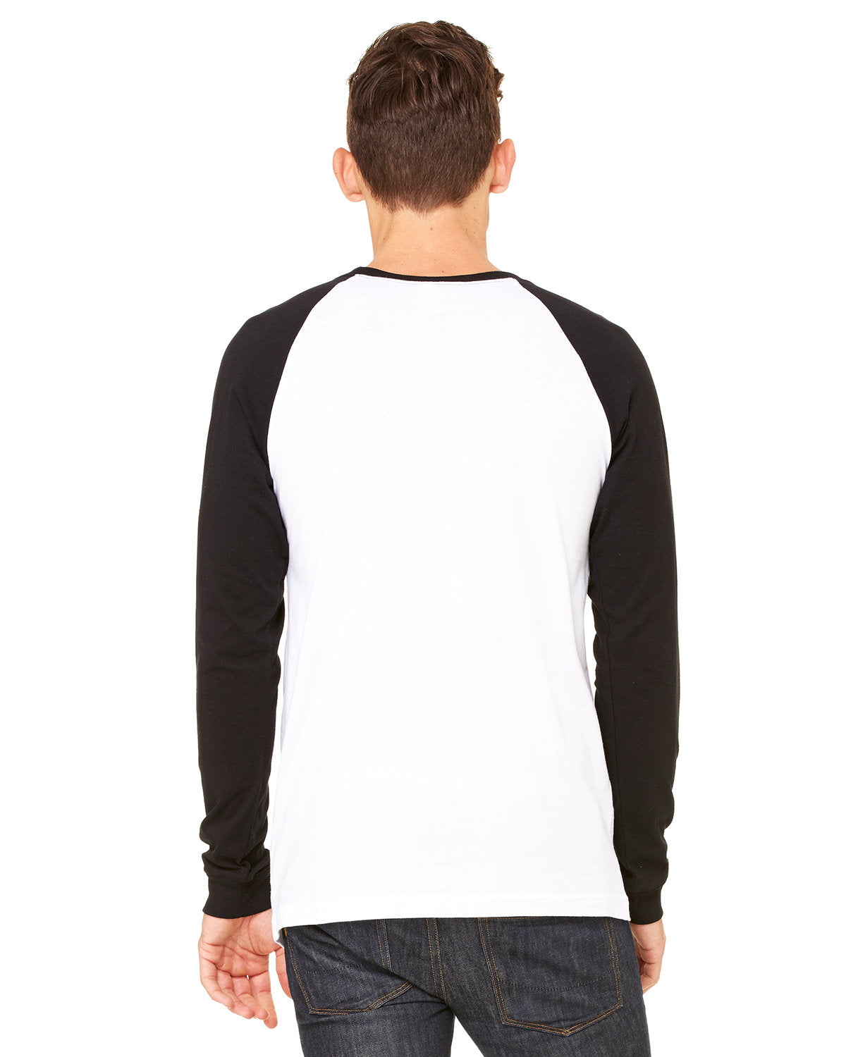 BELLA + CANVAS Men's Jersey Long-Sleeve Baseball T-Shirt